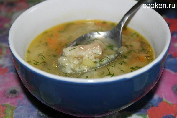 Рыбный суп с пшенкой - готовое блюдо
