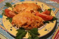 Куриная грудка с сыром и корейской морковью - рецепт с фото