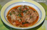 Тефтели в томатно-овощном соусе - рецепт с фото