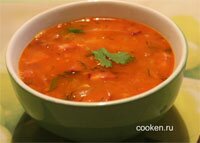 Гороховый суп с копченой колбасой - рецепт с фото