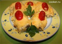 Фаршированные кабачки, запеченные под сыром в духовке - рецепт с фото