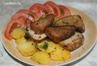 Свинина, запеченная в духовке с имбирем - рецепт с фото