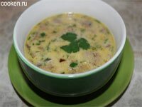 Сырный суп с курицей и шампиньонами