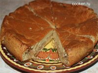Пирог с капустой на кефире - рецепт с фото 
